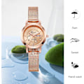 Miniatyrbillede 6 af 7: Pige Minimalistisk Armbåndsur Kvinder Analog Kvarts Ur Vandafvisende Mesh Rem Ur Kvinder Rosenguld Ur Uge Datovisning Rosenguld Rose gold