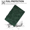 Miniatyrbild 5 av 5: SQBB För Samsung Galaxy Tab A 10.1 (2016) T580 Tower Bike Butterfly Pattern Printed Microfiber Läder Tablet Fodral Vikbar Stand Case P Green