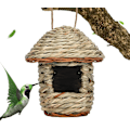 Miniatyrbillede 1 af 8: Håndvævet Udendørs Kolibri Fuglehus, Åndbar Fuglerede til Haven LU is slot