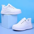 Pikkukuva 6 / 7: Mode Nahka Pinta Lapset Casual Kengät Kaikki Vuodenajat Lapset Kengät Tytölle Kids Sneakers Uudet Opiskelijat Urheilukengät musta 40