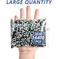 Miniatyrbillede 3 af 4: 14400 stk Grønne Flade Rhinestones til DIY Håndværk, Smaragd, SS16, 3,8-4,0 mm Emerald SS16/14400pcs