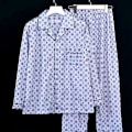 Miniatyrbild 4 av 7: 2022 Nya Mäns Vår Höst Lång Ärm Pyjamas Set Cardigan Koreansk Stil Tunn Hemwear Byxor Kostym Leaf XXL