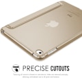 Pikkukuva 4 / 5: CQBB 4 - Slim Lätt Smart Case Stand Cover med genomskinligt matt ryggskydd med Auto Wake/Sleep-guld