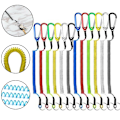 Miniatyrbilde 6 av 7: Ny Spiral Stretch Keychain Elastisk Spring Rep Key Ring Metall Karabiner För Utomhus Anti-Förlorade Telefon Spring Key Cord Lås Krok 9 1.2m