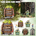 Miniatyrbillede 7 af 8: Miniature Elf Havegårdsdør - Udendørs Elf Hus til Træer, Havefigurer & Havepynt (Én Størrelse, C) c One size