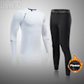 Pikkukuva 1 / 7: Miesten urheilualusvaatteet Fleece Thermal Compression -pitkät alushousut Hiihtopohja Kerros Harjoitushaalari Lapset Talvi Thermal Underwear Juoksusetti K setti 2XL