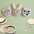 Pikkukuva 2 / 7: 10 kpl Mini Broderi Rengas Puu Rengas Sekalaiset Pyöreät Tiheä Ristipisto Ramit Sarja Koruille Avaimenperille DIY Tarvikkeille 3.9x4cm 10PCS