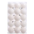 Miniatyrbild 1 av 10: 6cm julgransprydnader 30 st Liten splittersäker vit white