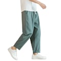 Pikkukuva 5 / 7: Streetwear Miesten Puuvillahousut Rento Yksivärinen Pitkät Housut Hengittävät Vetoketju Suorat Housut Haremihousut Miesten Löysät Housut Musta Aasialainen XXXL(75-85Kg)
