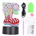 Miniatyrbillede 1 af 10: Diamantmaleri LED-lys Smart Touching Sensor 3D USB Jul DIY Hjemmeindretning