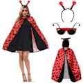 Miniatyrbillede 5 af 7: Ladybug kostume dame, ladybug kostume kappe, ladybug kappe med hætte, karneval damer kappe ladybug kappe kostume til voksne, karneval, temafest