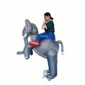 Miniatyrbillede 2 af 3: Karneval Oppustelig Kostume Elefant