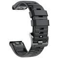 Miniatyrbild 1 av 7: 22 mm 26 mm silikonrem för Garmin Fenix ​​7X 7 Pro Solar/6X 6 Sapphire 5 5X Plus 3 3HR/Epix QuickFit WatchBand 1:1 Officiellt band style1 Bla style1 Black QuickFit 26mm