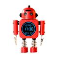 Miniatyrbillede 1 af 5: Robot Smart Digital Vækkeur med Snooze-funktion, Temperaturvisning til Piger og Drenge, Soveværelse, Ur db Red