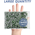 Miniatyrbild 4 av 4: 14400 st Grön Platta Baktill Rhinestones för DIY-hantverk, Ljusgrön/Peridot, SS16, 3.8-4.0mm Peridot SS16/14400pcs