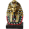 Pikkukuva 1 / 7: Egyptiläinen faarao patsas setti | Muumio ja sfinksi veistokset | Mytologiasta inspiroituneet koristeet | Ainutlaatuinen kodinsisustuskokoelma | Sfinksifiguurit D