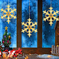 Pikkukuva 1 / 7: Joulukukat Ikkuna Valot, 3 Pakkaus LED Riippuva Jouluvalot Imukappaleilla Snowflake