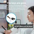 Miniatyrbillede 5 af 7: Smart GPS Tracker Bærbar Smart Locator Telefontilbehør To-vejs søgning Bluetooth-kompatibel til bilnøgle kuffert Tegnebog Kæledyr Børn Sort A