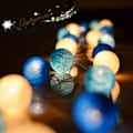 Miniatyrbillede 1 af 8: Bomuldsbolde lyskæde, 3,3 m, lysende USB-vævede bolde, 20 LED-lyskæde, farverig LED-lyskæde til børneværelse, jul, bryllupsfest Färg: blå USB