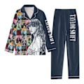 Pikkukuva 1 / 7: Sleepwears Taylors The Swifts Pyjamat Painatus 2-osainen setti Pitkähihaiset Lapellit Rennot Housut 1989 Pyjama-asu Style-7 Style-7 XL