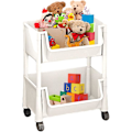 Miniatyrbillede 6 af 8: Rullende Opbevaringsvogn, Multi-Niveau Organizer med Hjul til Bøger og Legetøj 2nd floor