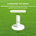 Miniatyrbilde 1 av 4: 3/4 Pakk Golf Gummi-Tees, Blandet eller Samme Størrelse for Driving Range Treningsmatte 3 Pack All 2.25-White