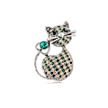 Miniatyrbild 7 av 7: Mode e Rhinestone Katt Brosch för kvinnor Lapel Pin Bröllop Par Röd