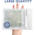 Pikkukuva 4 / 4: 2880 kpl Läpinäkyvät AB-kristalliset litteät strassit käsitöihin, SS30, 6,3-6,5 mm Transparent AB SS30/2880pcs