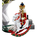 Miniatyrbilde 8 av 8: 12\" Vippehest Nøtteknekker Julepynt, Tradisjonell Tre A