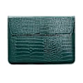 Miniatyrbild 1 av 5: Krokodilmönstrad Faux Läder Flap Style Väska, 13 tum Laptop Ställ Sleeve Case, Laptop Skyddsfodral - Yvan grön green 13