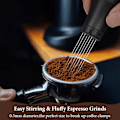 Miniatyrbilde 4 av 8: WDT-verktøy Aluminiumslegering Kaffeomrører Distributør 7 Nåler 0,3 mm + 10 Erstatningsboller Espresso-nål med Holder Espresso Kaffe Blender