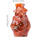 Pikkukuva 5 / 8: Kristalli Lumimieshahmo - 3D Joulu Miniatyyri, Punainen Agati Red agate