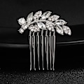 Miniatyrbild 1 av 7: Ny silverpläterad hårkam Handgjorda pärlor strass Mode metallhuvudstycke Elegant hårsmycketillbehör för kvinnor HS-J4375S