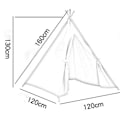 Miniatyrbild 5 av 7: 1,6 meter tält för barn lekstuga wigwam för barn bärbar barn tipi tält teepee tipi infantil barn tjejlekrum. flaggor