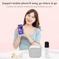 Miniatyrbild 10 av 10: Mini Karaoke Maskin Set Stöd Bluetooth AUX USB Minneskort Bärbar Bluetooth Högtalare med Trådlös Mikrofon Blå Blue