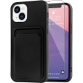Miniatyrbillede 1 af 5: CQBB iPhone13 (6,1 tommer) etui, kortholder cover til iPhone 13 + skærmbeskytter, kortplads designet til iPhone 13 telefon etui sort