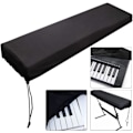 Miniatyrbilde 5 av 8: Tangentbord dammskydd tangentbordsskydd 61 tangenter elektroniskt pianodammskydd töjbart svart för digital 61 tangenter piano