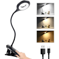 Miniatyrbillede 1 af 5: Genopladelig trådløs LED-bordlampe, boglæselampe med 28 LED'er, 3 farver og 3 dæmpbare, sengelampe, touch-natbordslampe