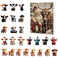 Miniatyrbillede 6 af 7: Highland Cow Julekalender 2024 - 24 Dages Juleoptakt med Kalvepynt c