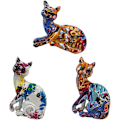 Miniatyrbillede 1 af 7: Harts graffiti kattestatuer | Dekorative pyntefigurer | Bardisk og tilbehør til boligindretning Allt