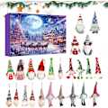 Miniatyrbillede 1 af 8: Nisse Julekalender, Jule Nisse Dukker og Hængende Dekorationer Elk Model