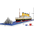 Miniatyrbilde 4 av 5: 1860 stk Titanic Formet Modell Byggeklosser Modell Byggesett