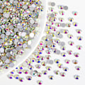 Pikkukuva 2 / 4: 14400 kpl Crystal AB -tasapintaisia timantteja DIY- käsitöihin, SS20, 4,6-4,8 mm Crystal AB SS20/14400pcs