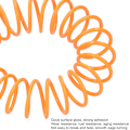 Miniatyrbillede 5 af 8: Spiralbundne spoler, 20 stk., spiralbundne plastspoler, 19 mm, 3/4 tommer indvendig diameter, 30 huller, spiraler til A4 og A5 notesbøger (orange) apelsin
