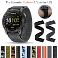 Miniatyrbilde 2 av 7: 26 mm 22 mm officiell nylon för Garmin Enduro 2/Fenix ​​6X 6 Pro 5X 5 Plus 7X 7/Epix Gen 2 Ultralätt Smart Watch Band Armband A Forerunner 935 945