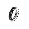 Miniatyrbilde 5 av 7: 2024 Firkant Gotisk Piggarm Bånd Justerbar Punk Rock Armbånd Svart Studded Faux Lær Armbånd For Menn Kvinner Gave To Rad