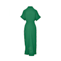 Miniatyrbild 5 av 9: Ditsy Tie Front Button Up Boho Midi T-shirt Klänningar (Grön L)
