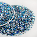 Miniatyrbillede 2 af 3: 2880 stk. Akvamarin AB Flade Rhinestones til DIY Håndværk, SS30, 6,3-6,5 mm Aquamarine AB SS30/2880pcs