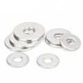 Miniatyrbillede 1 af 4: M6 x 12mm OD Flade Skiver - 100 stk 18-8 (304) Rustfrit Stål Flade Skiver Silver M6/304
