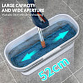 Pikkukuva 3 / 6: Monitoiminen taittuva moppi ja säilytysastia (56x26x21cm, harmaa) Gray flat mop cleaning bucket